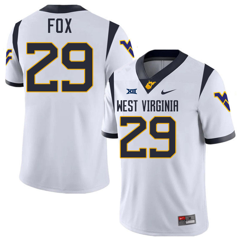 Preston Fox WVU Jersey,West Virginia Mountaineers #29 Preston Fox Jersey Youth College-White
